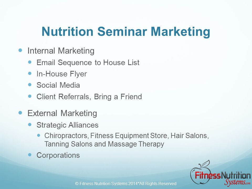 fitness nutrition systems lesson 4 the nutrition seminar presented nutritional seminar flyers