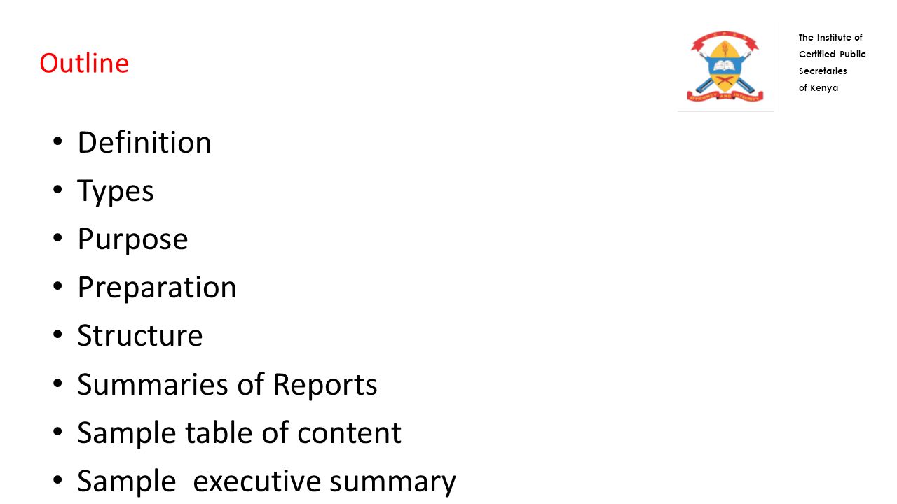 executive summary structure