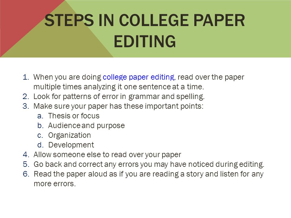 College Essay Papers