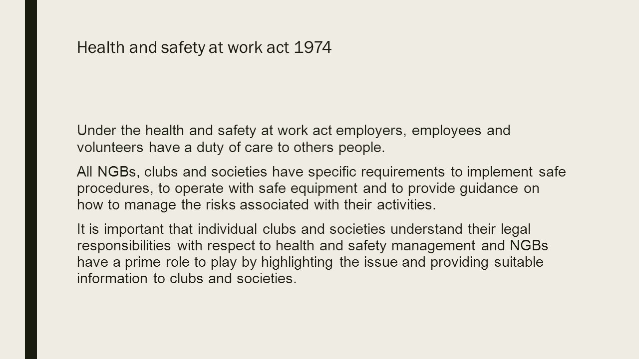 Health And Safety Assignment