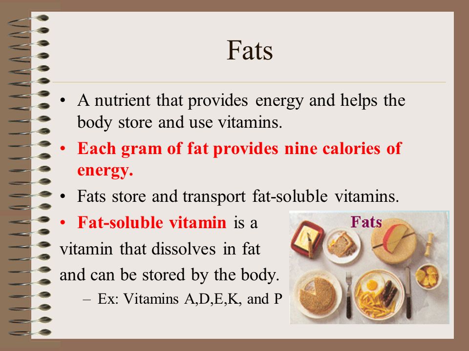 The Following Vitamins Are Stored In Fat