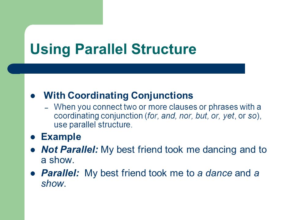 examples of parallel structure