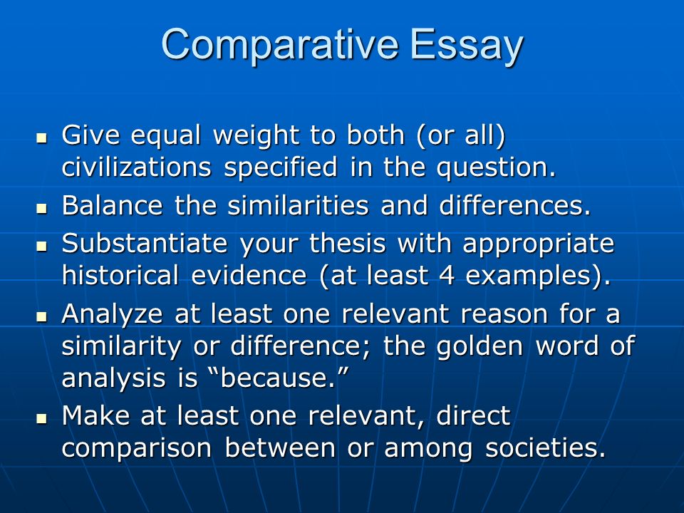 comparitive essay How to write a comparative analysis you also need to make links between a and b in the body of your essay if you want your paper to hold together. comparitive essay How to write a comparative analysis you also need to make links between a and b in the body of your essay if you want your paper to hold together.