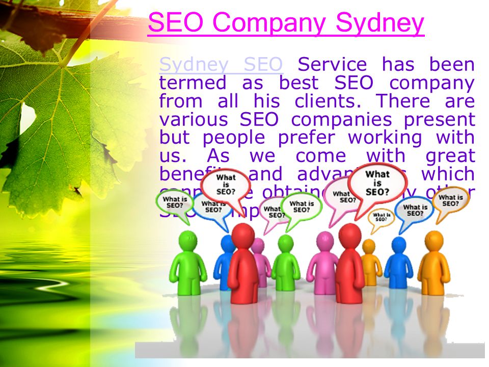 SEO Company Sydney Sydney SEOSydney SEO Service has been termed as best SEO company from all his clients.