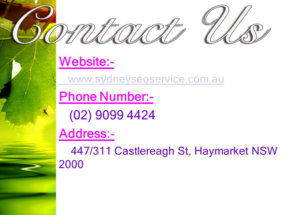 Website:-   Phone Number:- (02) Address:- 447/311 Castlereagh St, Haymarket NSW 2000