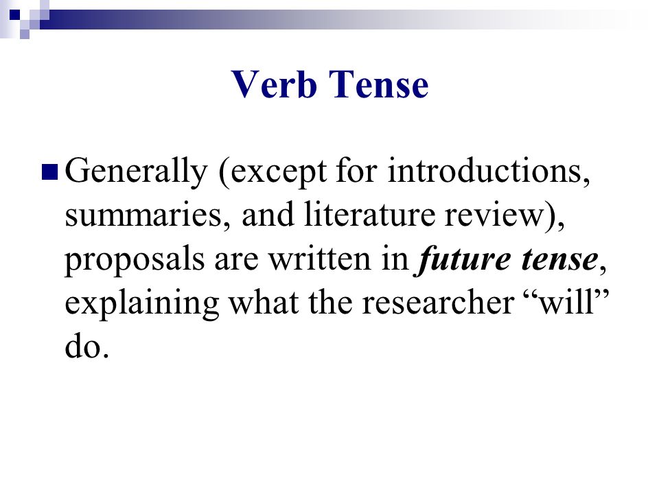 Dissertation Tense