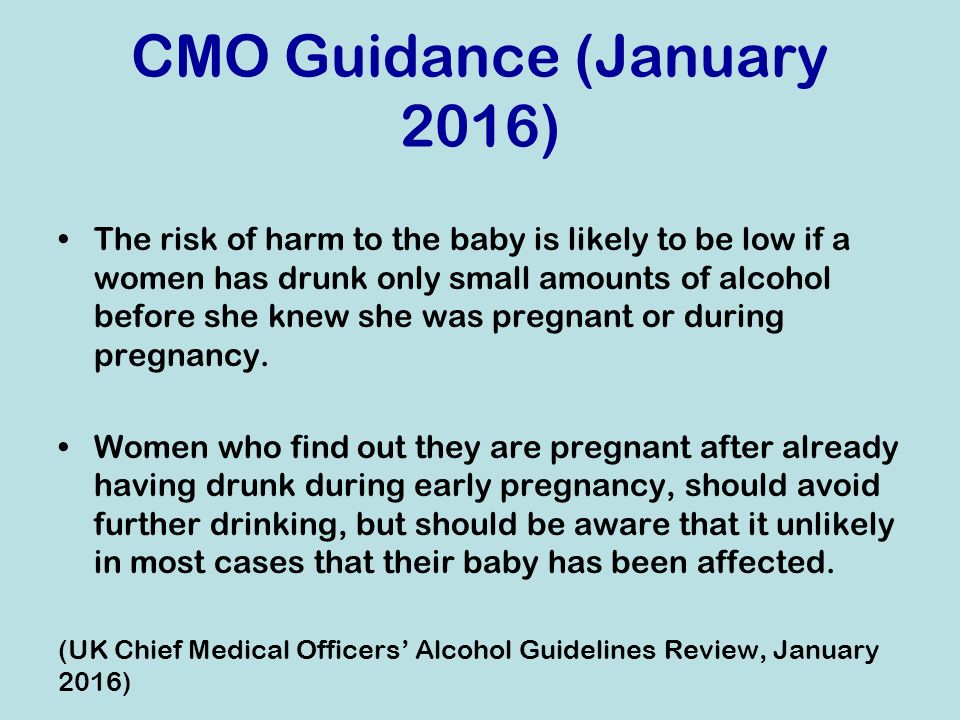 Drunk in first month of pregnancy