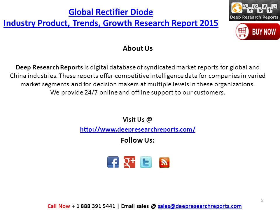 About Us Deep Research Reports is digital database of syndicated market reports for global and China industries.