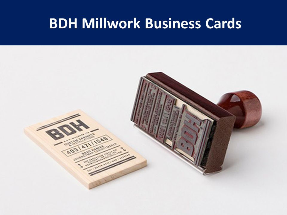 BDH Millwork Business Cards