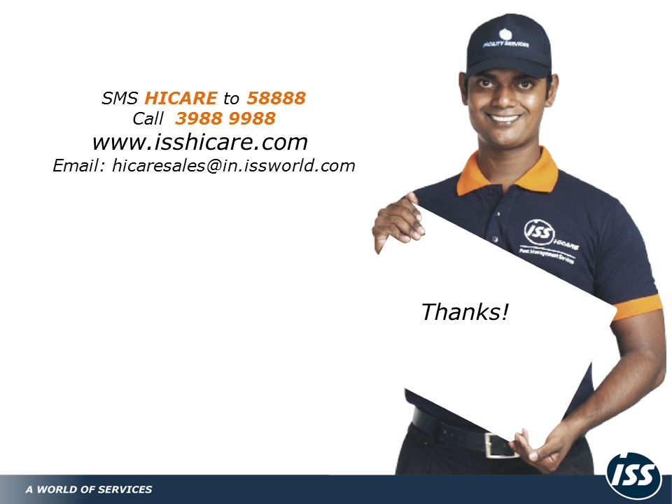 Thanks! SMS HICARE to Call