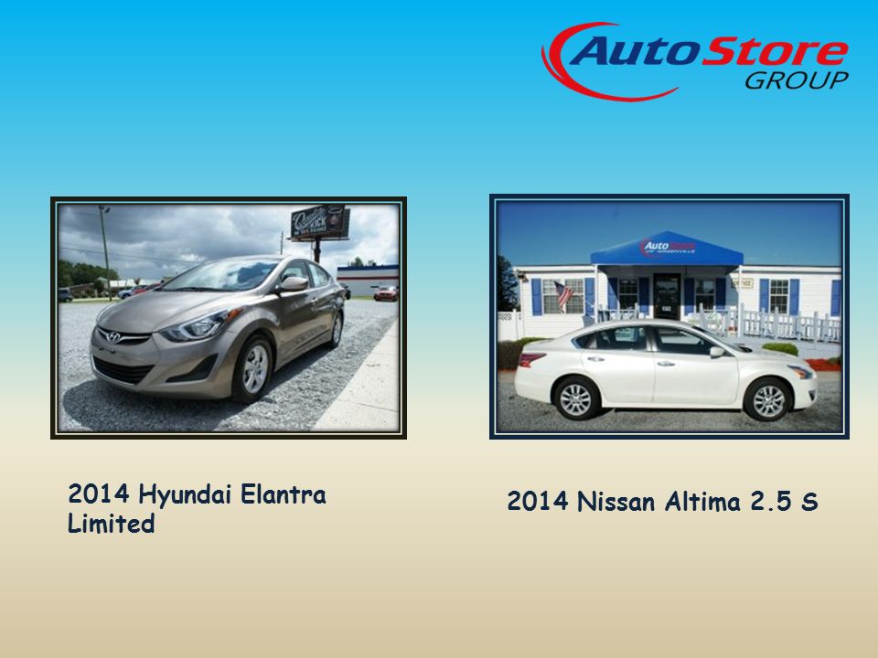 2014 Hyundai Elantra Limited 2014 Nissan Altima 2.5 S