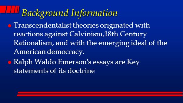 Transcendentalism Essay Topics
