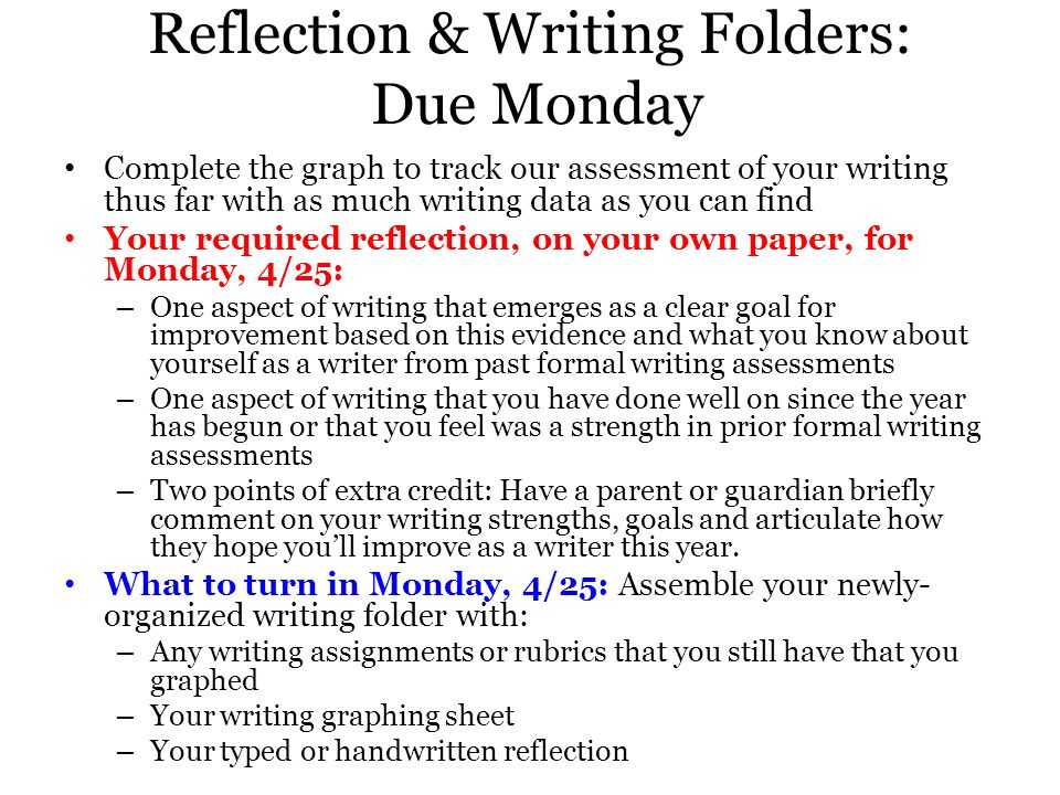 writing and reflection writing and reflection