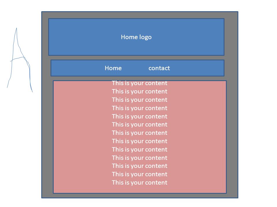 Home logo Home contact This is your content