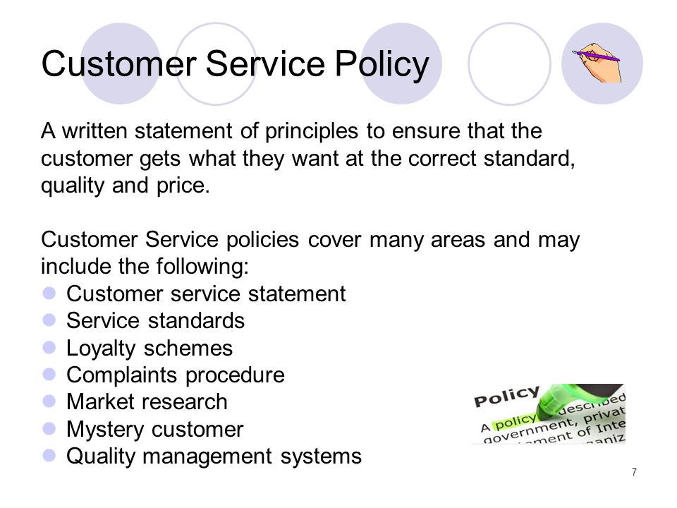 customer service statement