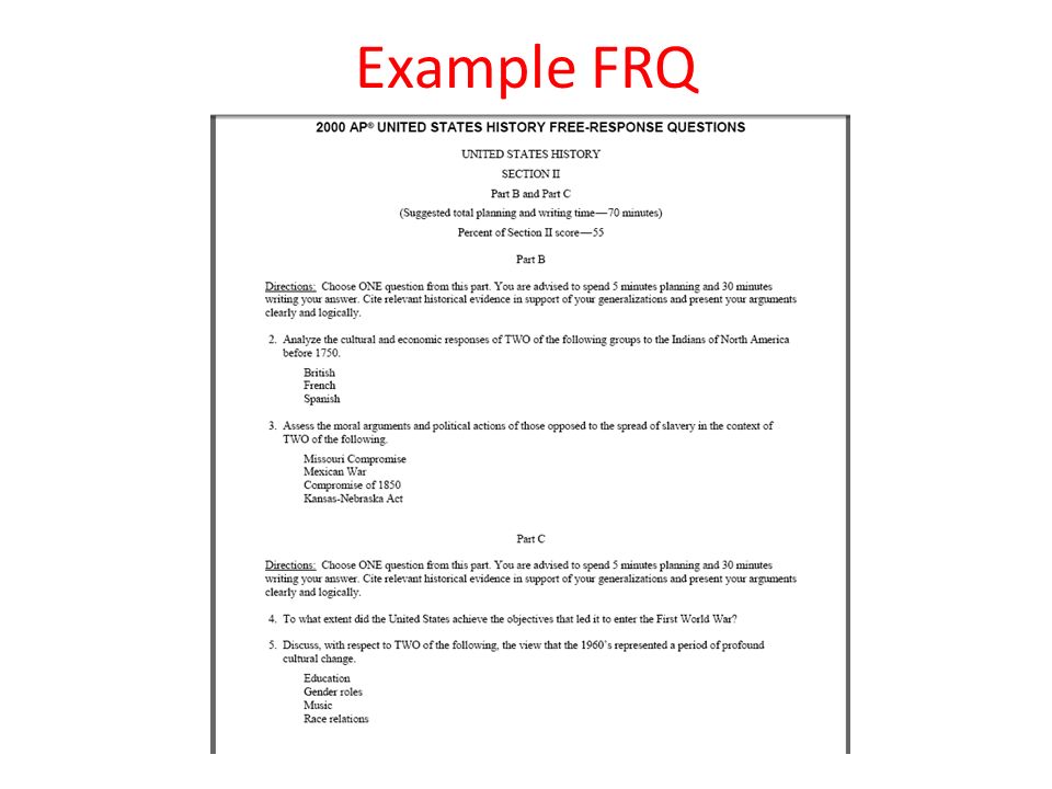 essay format dbq frq importance dbq 25 of your ap test grade frq format