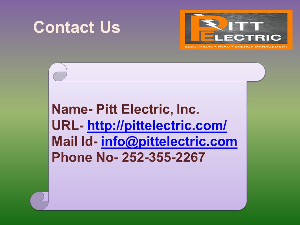 Contact Us Name- Pitt Electric, Inc.