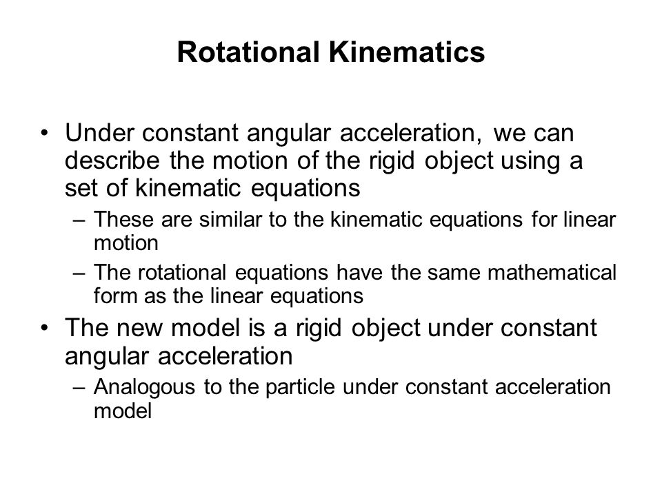 Phy 151 Lecture Angular Position Velocity And Acceleration 10 2 17 Rotational Kinematics Under Constant Angular Acceleration