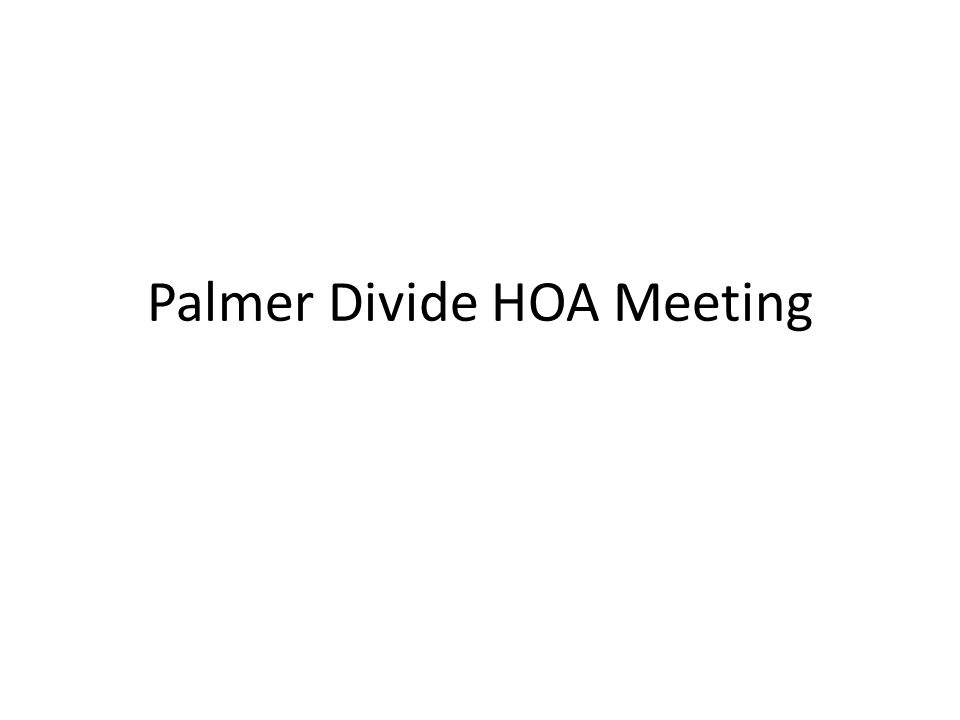 hoa meeting agenda