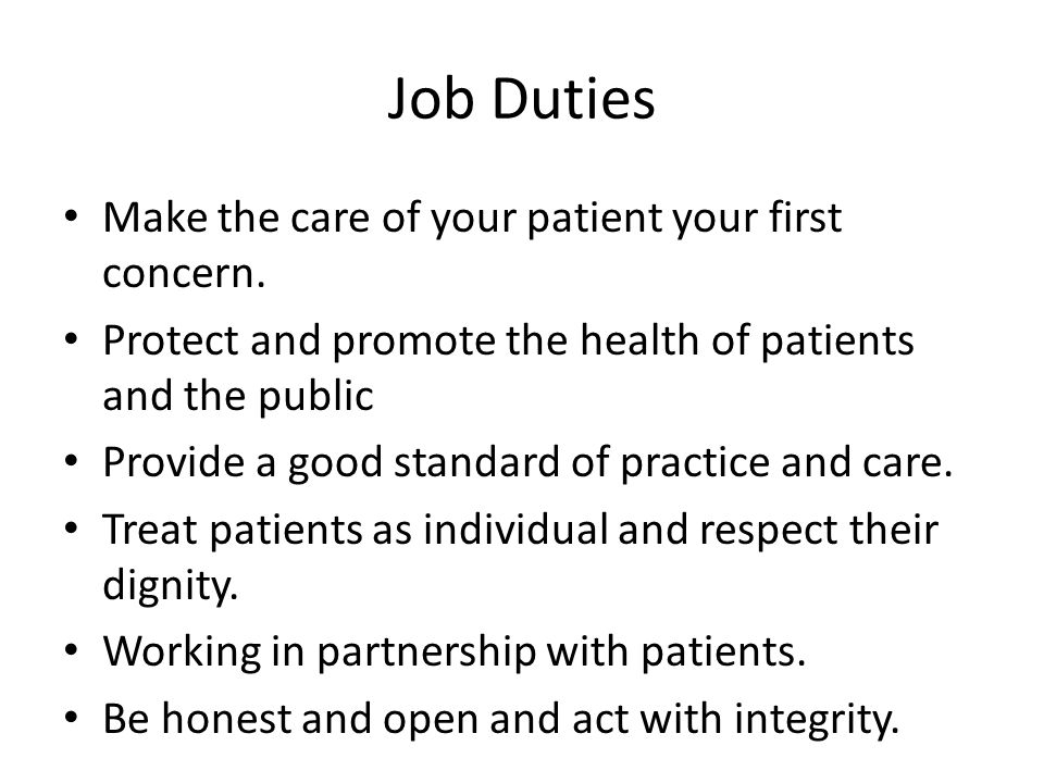 doctor job duties