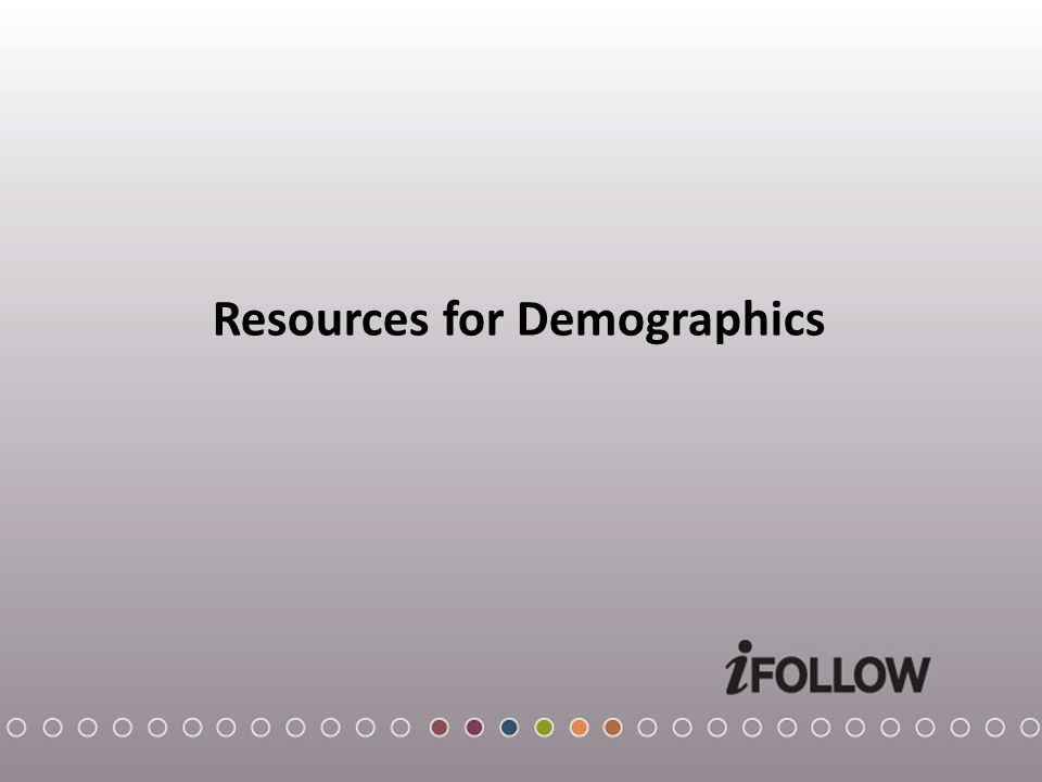 Resources for Demographics