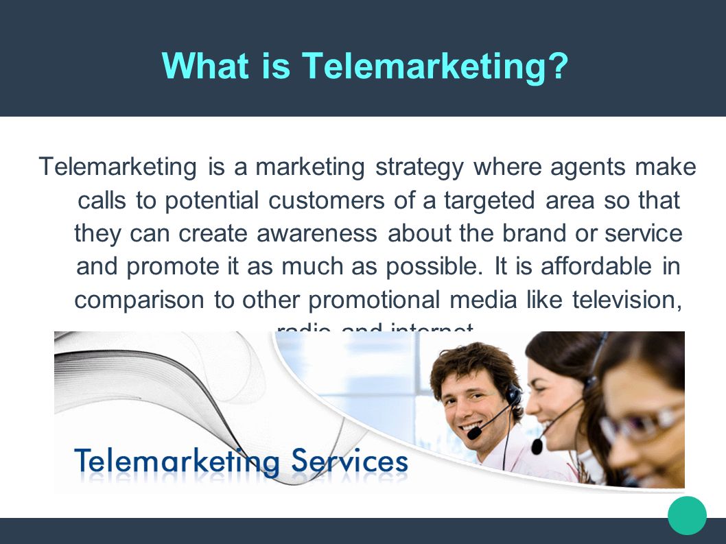 What is Telemarketing.