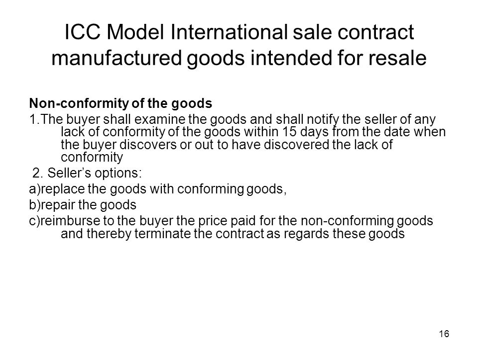 Icc Model International Sale Contract Free Download