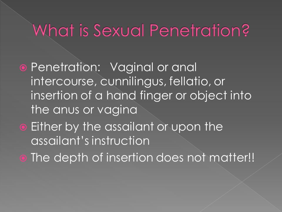 What is penetrative sex