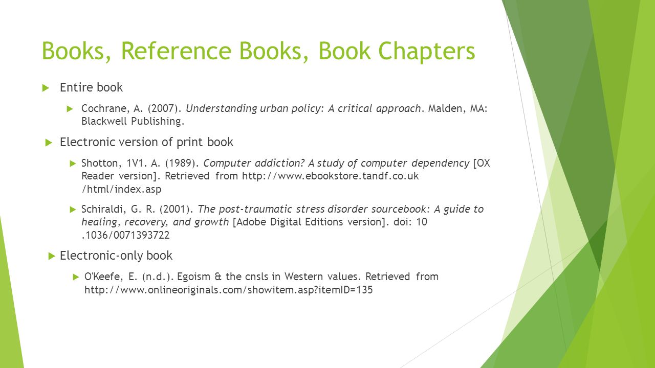 apa style references book Help with common issues and questions with apa 6th ed citation style. apa style references book Help with common issues and questions with apa 6th ed citation style.