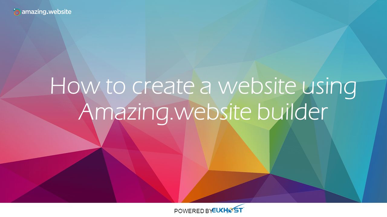 How to create a website using Amazing.website builder POWERED BY