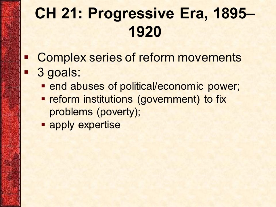 chapter 18 the progressive era 1895 1920 ch 21 progressive era progressive loyalty chart