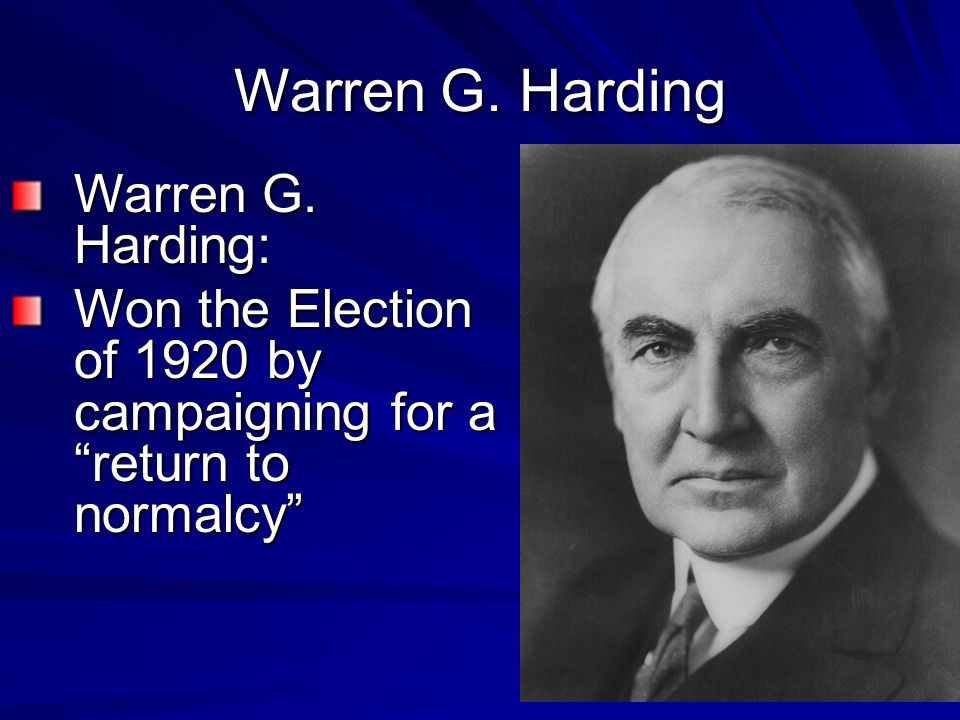 an analysis of warren hardings goals and speech return to normalcy an analysis of warren hardings goals and speech return to normalcy