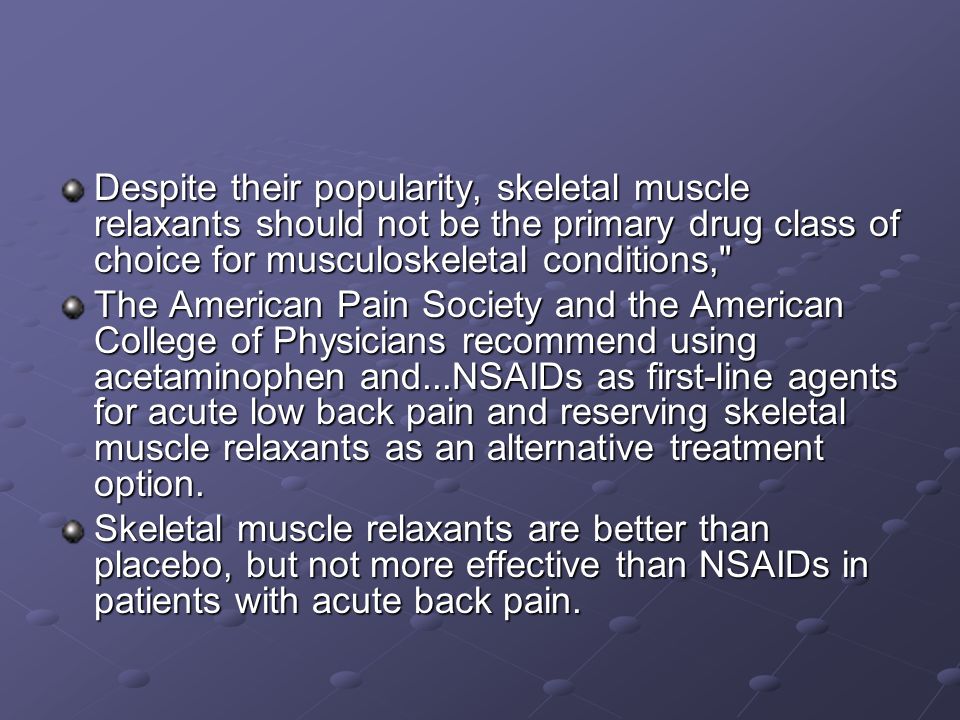 Skeletal muscle relaxants comparison studies