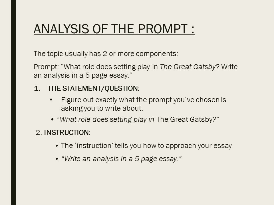 Great gatsby analytical essay