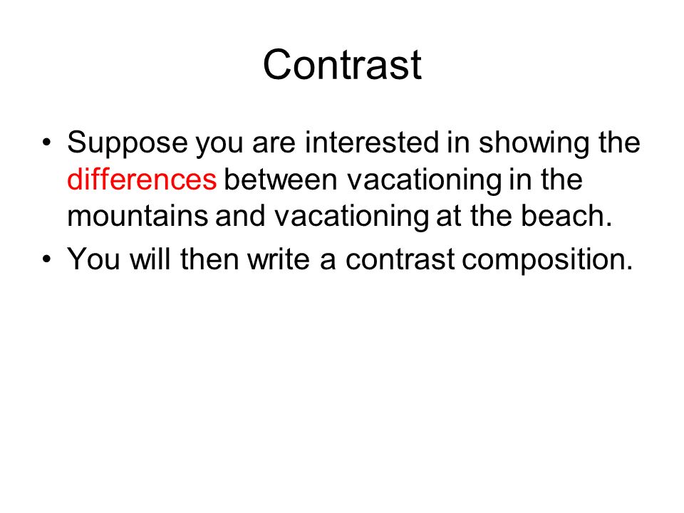 format of a compare and contrast essay