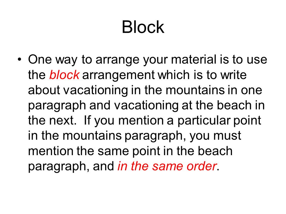 compare and contrast block essay compare and contrast block essay