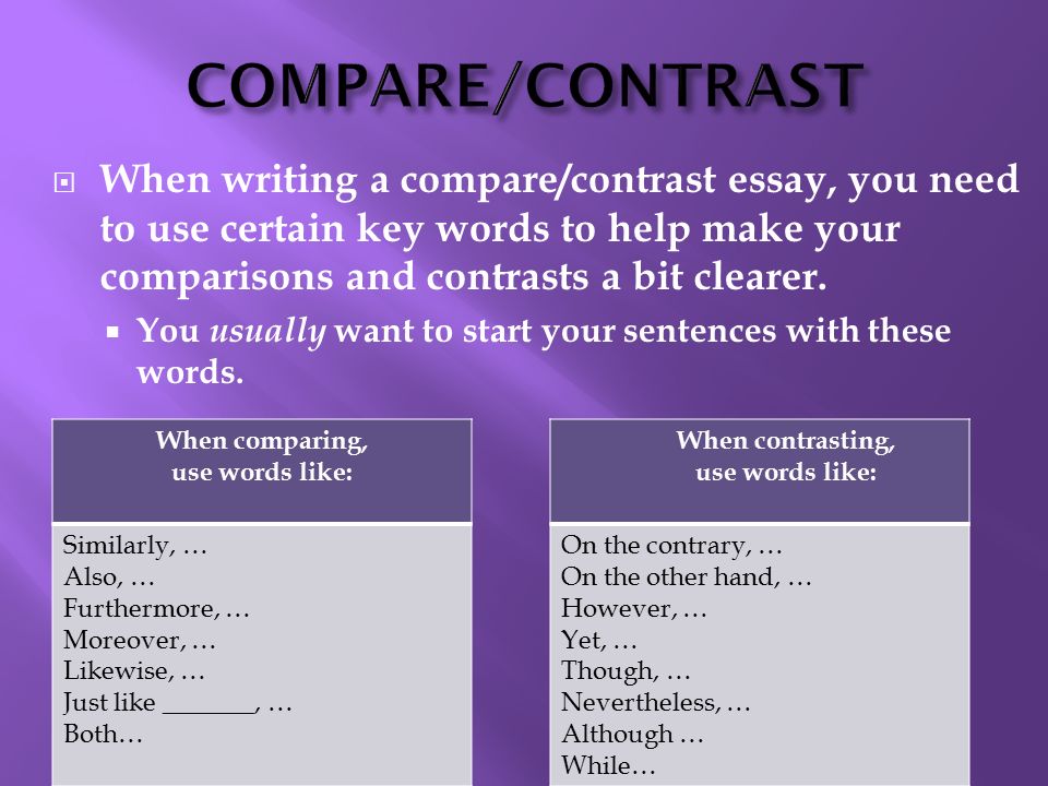 comparison and contrast essay words How to write the introduction of an essay tips 20 b linking words showing contrast (difference) 1 subordinating conjunctions (subordinators) while whereas. comparison and contrast essay words How to write the introduction of an essay tips 20 b linking words showing contrast (difference) 1 subordinating conjunctions (subordinators) while whereas.