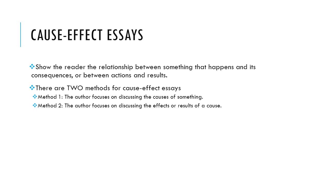 Effect Essays