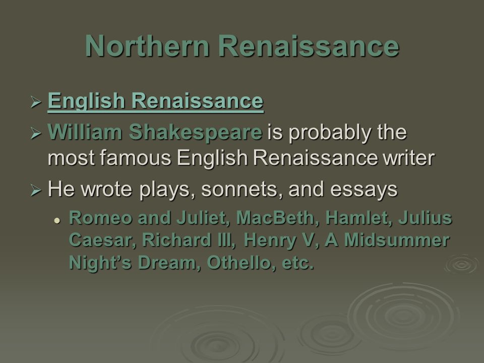 the european renaisance essay View and download renaissance art essays examples also discover topics, titles, outlines, thesis statements, and conclusions for your renaissance art essay. the european renaisance essay View and download renaissance art essays examples also discover topics, titles, outlines, thesis statements, and conclusions for your renaissance art essay.