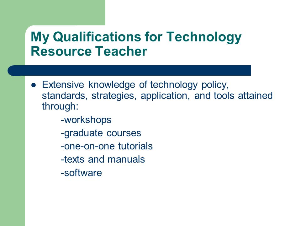 my qualifications