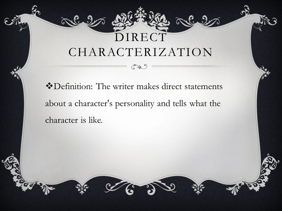 direct characterization definition