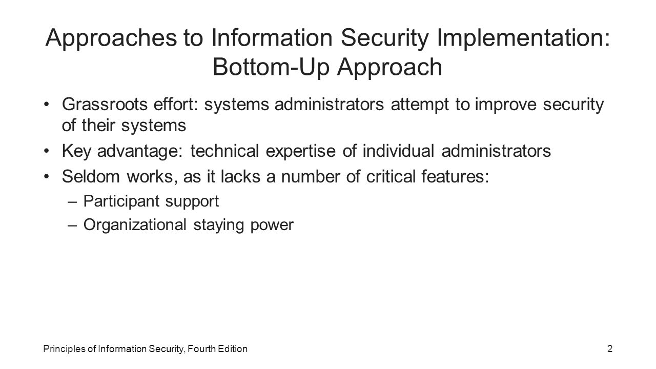 an approach to information security management an approach to information security management