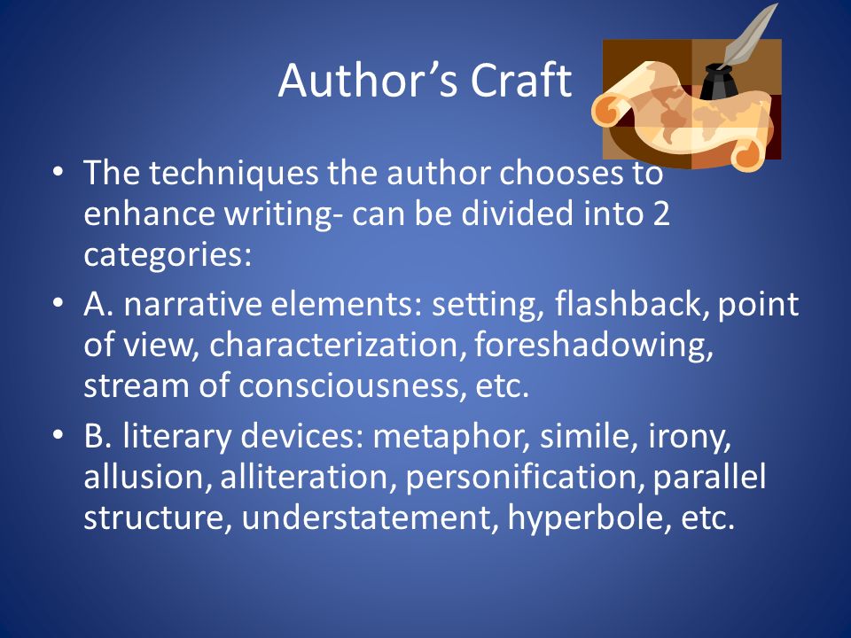 Literature quiz the elements of fiction writing