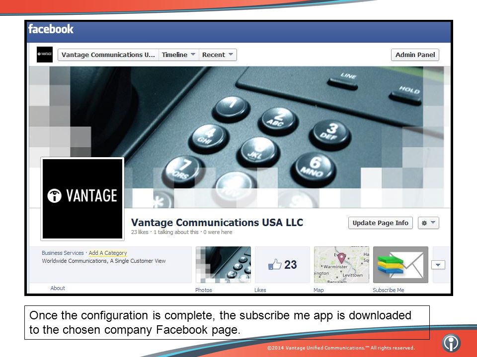 ©2014 Vantage Unified Communications.™ All rights reserved.
