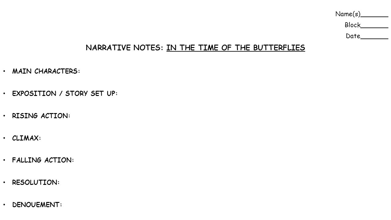 In The Time Of The Butterflies Essay