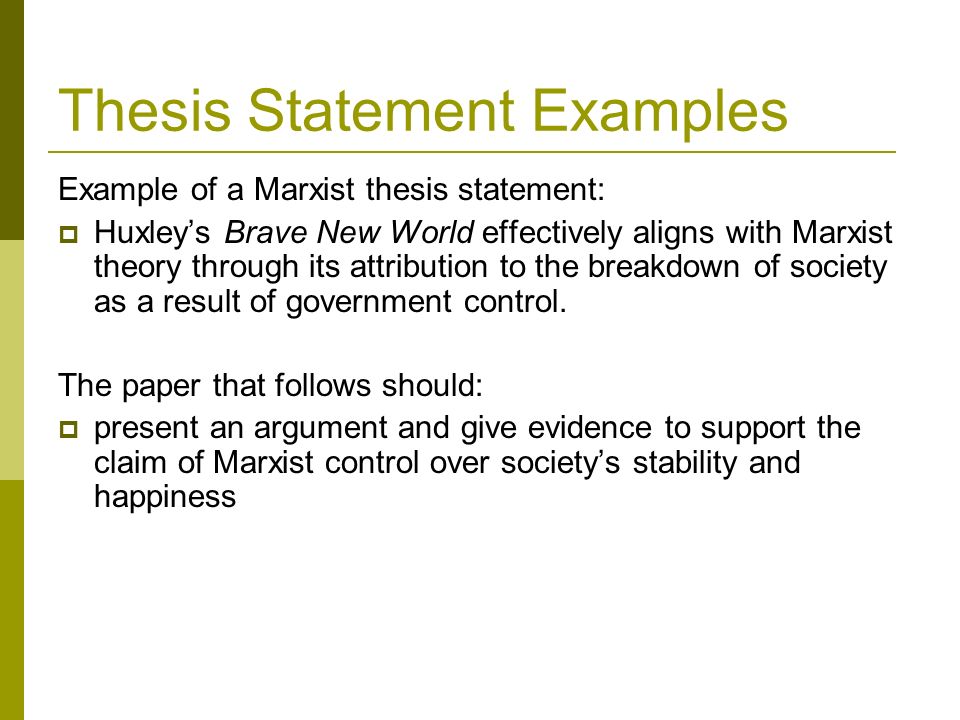 Tips and examples for writing thesis statements