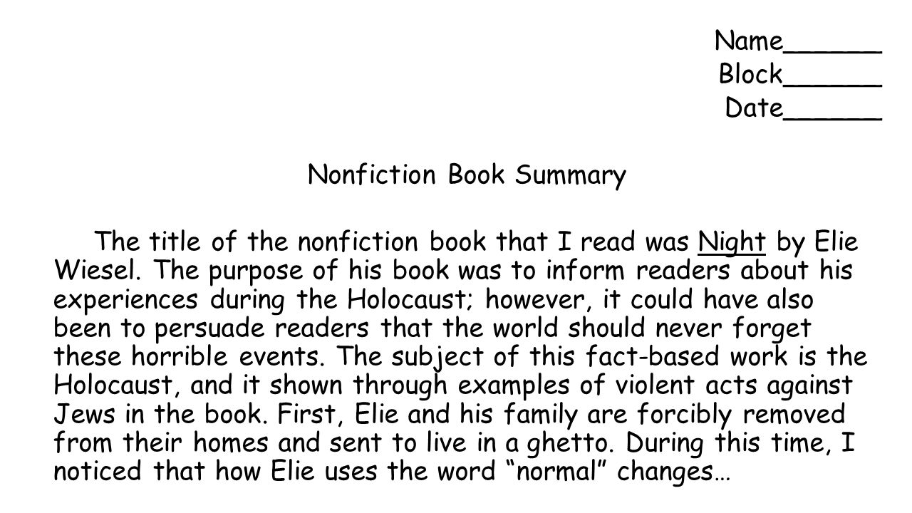 book report outline college level