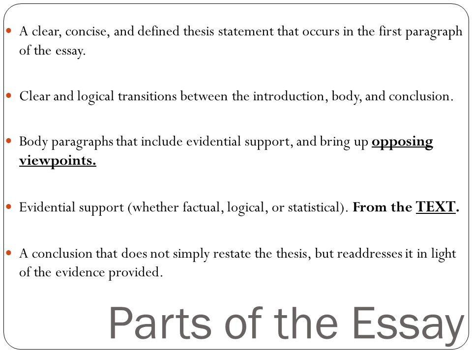 Concise essay definition