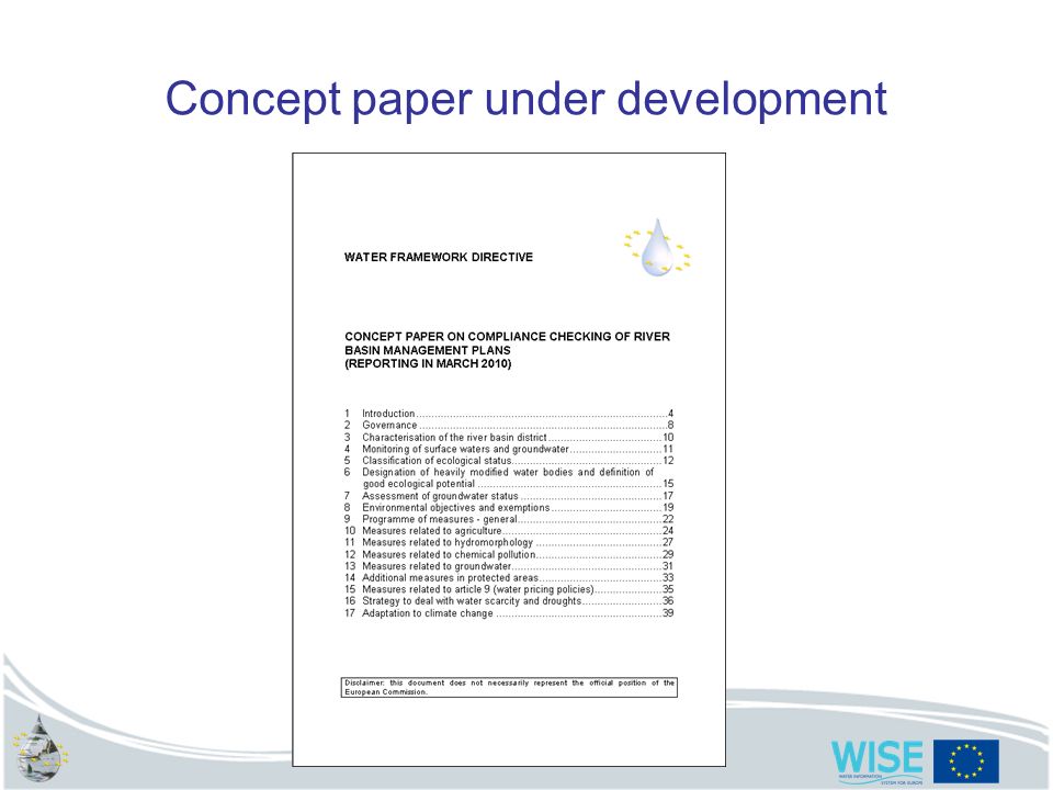 Concept paper under development