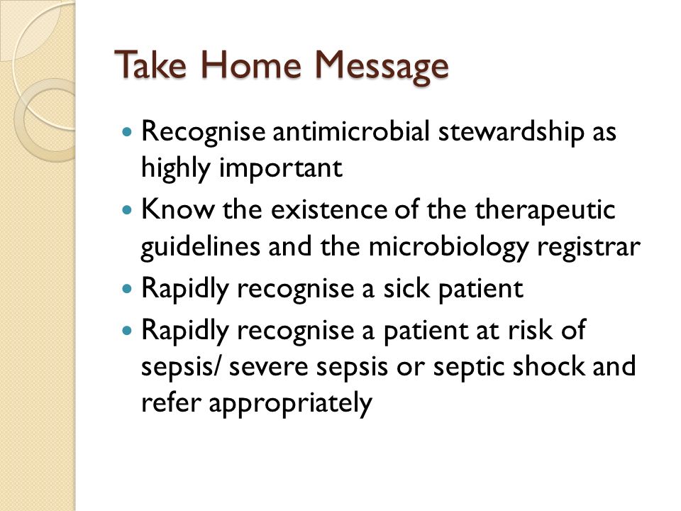 Antibacterial septic shock